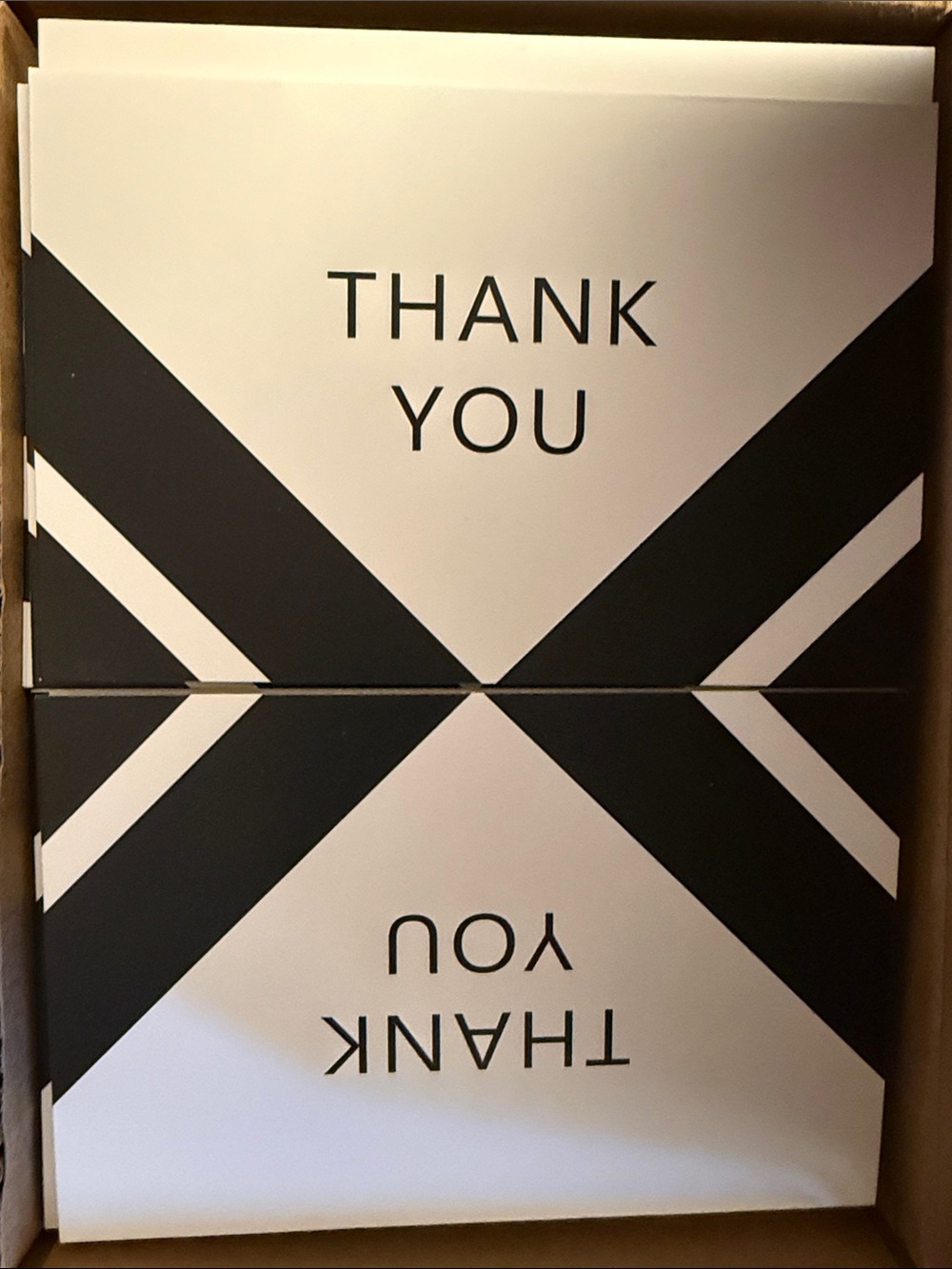Approximately 100 thank you cards and envelopes